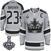 Dustin Brown Los Angeles Kings Reebok Men's Authentic 2014 Stadium Series 2014 Stanley Cup Jersey - Grey