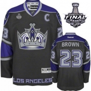 Dustin Brown Los Angeles Kings Reebok Men's Premier Third 2014 Stanley Cup Jersey - Black