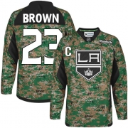 Dustin Brown Los Angeles Kings Reebok Youth Authentic Camo Veterans Day Practice Jersey - Brown