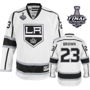 Dustin Brown Los Angeles Kings Reebok Youth Premier Away 2014 Stanley Cup Jersey - White
