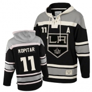 Anze Kopitar Los Angeles Kings Old Time Hockey Men's Premier Sawyer Hooded Sweatshirt Jersey - Black