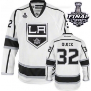Jonathan Quick Los Angeles Kings Reebok Men's Authentic Away 2014 Stanley Cup Jersey - White