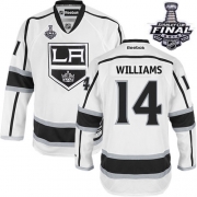 Justin Williams Los Angeles Kings Reebok Men's Premier Away 2014 Stanley Cup Jersey - White