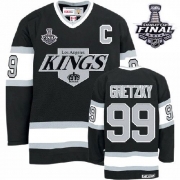 Wayne Gretzky Los Angeles Kings CCM Men's Authentic Throwback 2014 Stanley Cup Jersey - Black