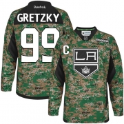 Wayne Gretzky Los Angeles Kings Reebok Youth Authentic Veterans Day Practice Jersey - Camo