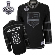 Drew Doughty Los Angeles Kings Reebok Men's Authentic 2014 Stanley Cup Jersey - Black Ice