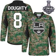 Drew Doughty Los Angeles Kings Reebok Youth Authentic Veterans Day Practice 2014 Stanley Cup Jersey - Camo