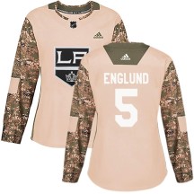 Andreas Englund Los Angeles Kings Adidas Women's Authentic Veterans Day Practice Jersey - Camo