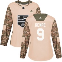 Adrian Kempe Los Angeles Kings Adidas Women's Authentic Veterans Day Practice Jersey - Camo