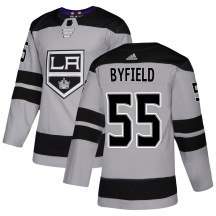 Quinton Byfield Los Angeles Kings Adidas Men's Authentic Alternate Jersey - Gray
