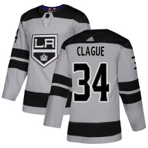 Kale Clague Los Angeles Kings Adidas Men's Authentic Alternate Jersey - Gray