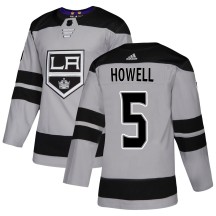 Harry Howell Los Angeles Kings Adidas Men's Authentic Alternate Jersey - Gray