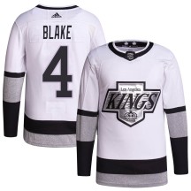 Rob Blake Los Angeles Kings Adidas Youth Authentic 2021/22 Alternate Primegreen Pro Player Jersey - White