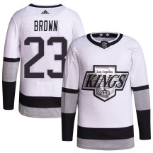 Dustin Brown Los Angeles Kings Adidas Youth Authentic 2021/22 Alternate Primegreen Pro Player Jersey - White