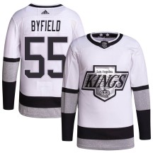 Quinton Byfield Los Angeles Kings Adidas Youth Authentic 2021/22 Alternate Primegreen Pro Player Jersey - White
