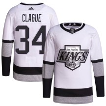 Kale Clague Los Angeles Kings Adidas Youth Authentic 2021/22 Alternate Primegreen Pro Player Jersey - White