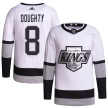Drew Doughty Los Angeles Kings Adidas Youth Authentic 2021/22 Alternate Primegreen Pro Player Jersey - White