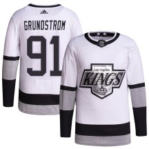 Carl Grundstrom Los Angeles Kings Adidas Youth Authentic 2021/22 Alternate Primegreen Pro Player Jersey - White