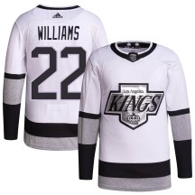 Tiger Williams Los Angeles Kings Adidas Youth Authentic 2021/22 Alternate Primegreen Pro Player Jersey - White