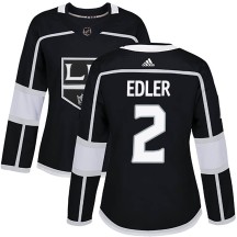 Alexander Edler Los Angeles Kings Adidas Women's Authentic Home Jersey - Black
