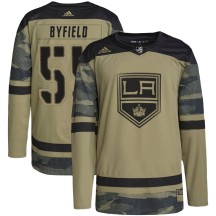 Quinton Byfield Los Angeles Kings Adidas Youth Authentic Military Appreciation Practice Jersey - Camo