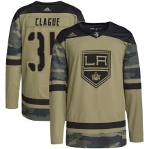 Kale Clague Los Angeles Kings Adidas Youth Authentic Military Appreciation Practice Jersey - Camo