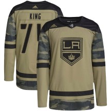 Dwight King Los Angeles Kings Adidas Youth Authentic Military Appreciation Practice Jersey - Camo