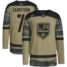 Tomas Sandstrom Los Angeles Kings Adidas Youth Authentic Military Appreciation Practice Jersey - Camo