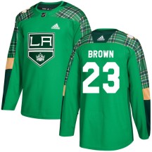 Dustin Brown Los Angeles Kings Adidas Men's Authentic St. Patrick's Day Practice Jersey - Green