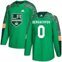 Alexander Dergachyov Los Angeles Kings Adidas Men's Authentic St. Patrick's Day Practice Jersey - Green