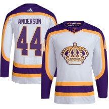 Mikey Anderson Los Angeles Kings Adidas Men's Authentic Reverse Retro 2.0 Jersey - White