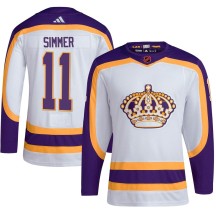 Charlie Simmer Los Angeles Kings Adidas Men's Authentic Reverse Retro 2.0 Jersey - White