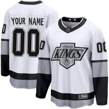 Custom Los Angeles Kings Fanatics Branded Youth Premier Custom Breakaway Alternate Jersey - White