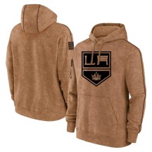 Los Angeles Kings Youth 2023 Salute to Service Club Pullover Hoodie - Brown