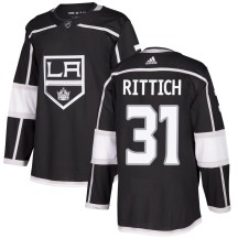 David Rittich Los Angeles Kings Adidas Youth Authentic Home Jersey - Black