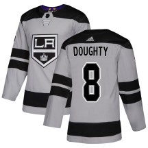 Drew Doughty Los Angeles Kings Adidas Youth Authentic Alternate Jersey - Gray