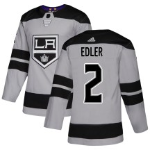 Alexander Edler Los Angeles Kings Adidas Youth Authentic Alternate Jersey - Gray