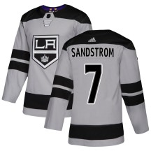 Tomas Sandstrom Los Angeles Kings Adidas Youth Authentic Alternate Jersey - Gray
