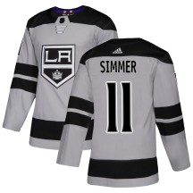 Charlie Simmer Los Angeles Kings Adidas Youth Authentic Alternate Jersey - Gray