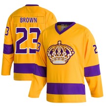 Dustin Brown Los Angeles Kings Adidas Youth Authentic Classics Jersey - Gold