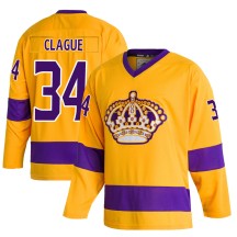 Kale Clague Los Angeles Kings Adidas Youth Authentic Classics Jersey - Gold