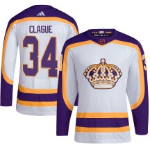 Kale Clague Los Angeles Kings Adidas Youth Authentic Reverse Retro 2.0 Jersey - White