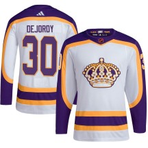 Denis Dejordy Los Angeles Kings Adidas Youth Authentic Reverse Retro 2.0 Jersey - White