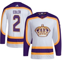 Alexander Edler Los Angeles Kings Adidas Youth Authentic Reverse Retro 2.0 Jersey - White