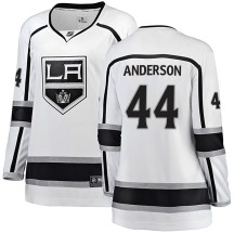 Mikey Anderson Los Angeles Kings Fanatics Branded Women's ized Breakaway Away Jersey - White