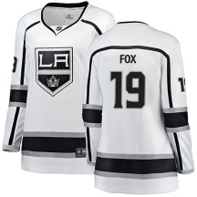 Jim Fox Los Angeles Kings Fanatics Branded Women's Breakaway Away Jersey - White