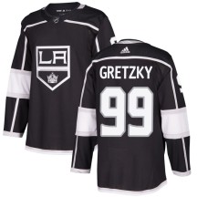 Wayne Gretzky Los Angeles Kings Adidas Men's Authentic Home Jersey - Black