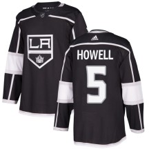 Harry Howell Los Angeles Kings Adidas Men's Authentic Home Jersey - Black