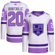 Luc Robitaille Los Angeles Kings Adidas Youth Authentic Hockey Fights Cancer Primegreen Jersey - White/Purple