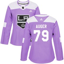 Justin Auger Los Angeles Kings Adidas Women's Authentic Fights Cancer Practice Jersey - Purple